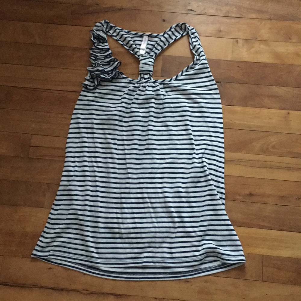 Striped Tank top crossover back